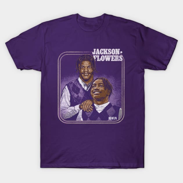 Lamar Jr. & Zay Flowers Baltimore Step Brothers T-Shirt by ClarityMacaws